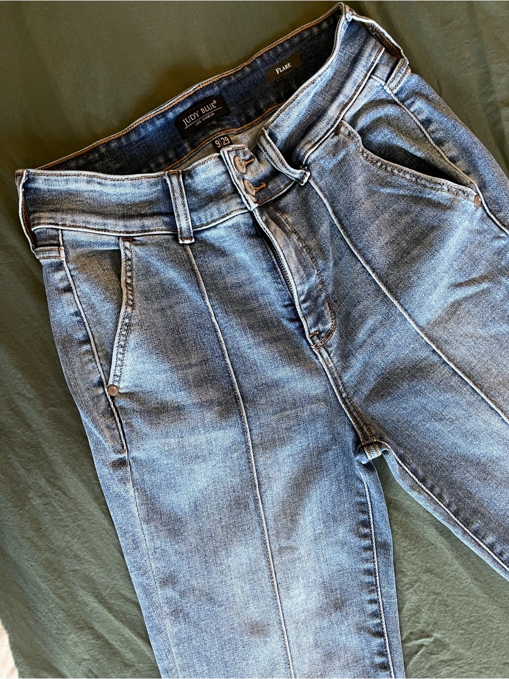 Judy Blue Mid Wash High-Rise Flare Jeans